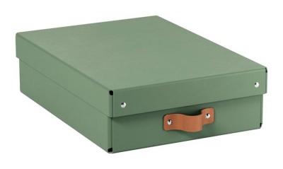 Tárolódoboz, M méret, alacsony, LEITZ "Puro", zsályazöld