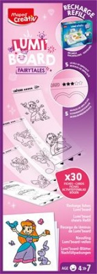 Kreatív rajzkészlet, kiegészítő sablon, MAPED CREATIV "Lumi Board", tündérmese