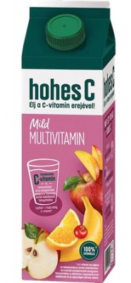 Gyümölcslé, 100%, 1l, HOHES C "Mild", multivitamin