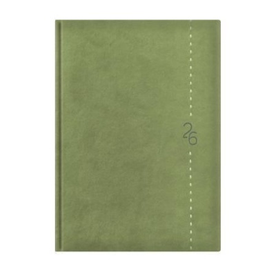 Naptár, tervező, A5, napi, TOPTIMER "Linea", zöld