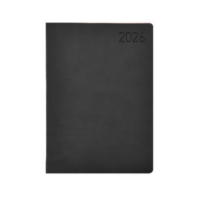 Naptár, tervező, A5, napi, TOPTIMER "Madeira", fekete-bordó